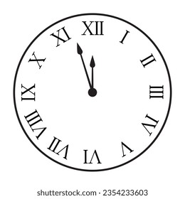 Watch roman numerals icon symbol