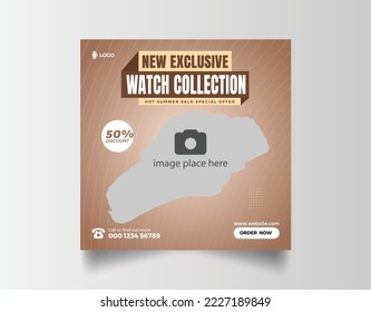 Watch sale social media post template