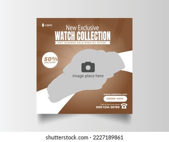 Watch sale social media post template