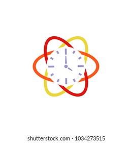 Watch Science Atom Logo Icon Design