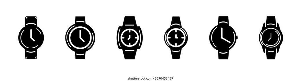 Watch set. Collection of watch icon vector. Stock vector.