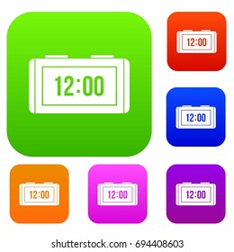 Watch set icon in different colors isolated vector illustration. Premium collection