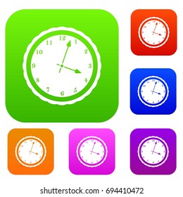 Watch set icon in different colors isolated vector illustration. Premium collection