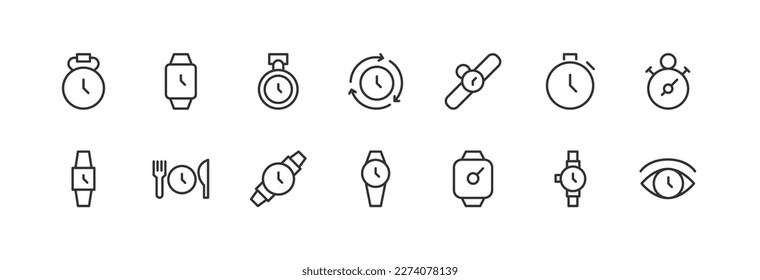 conjunto de iconos de línea simple. Colección de iconos web para el diseño de UIUX. Razo vectorial editable 24x24 Pixel Perfecto