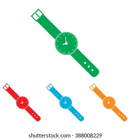 Watch sign. Colorfull set