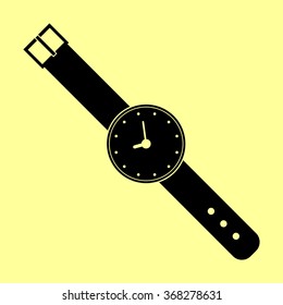 Watch sign. Flat style icon vector illustration.