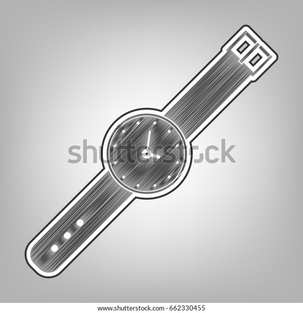 Watch Sign Illustration Vector Pencil Sketch Stock Vector Royalty Free 662330455