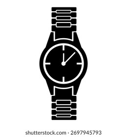 Assista silhueta ícone vetor, minimalista e elegância design ideias, isolado no fundo branco, pode ser para sinal ou inspiração ícone do produto