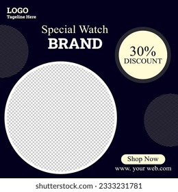 watch social media post template