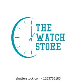 watch store logo on white background. vector illustration