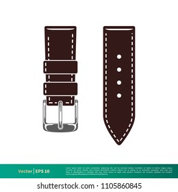 Watch Strap Leather Icon Vector Logo Template