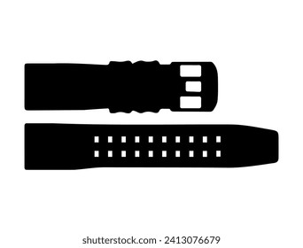 Watch strap silhouette vector art