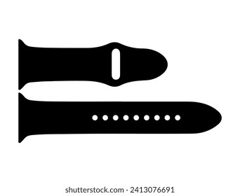 Arte vectorial de silueta de correa de observación
