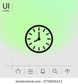 Icono del símbolo del reloj, Elementos para su diseño