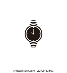 watch, technology geometric symbol simple logo vector
