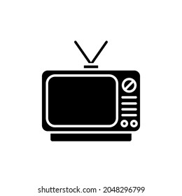 Sehen Sie sich das Fernsehsymbol in Vektorgrafik an. Logotyp