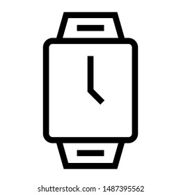 watch thin line vector icon
