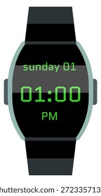 Um relógio com o tempo de 01 00 nele