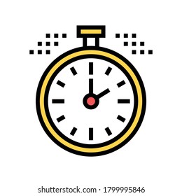 vector de icono de color de la hora de reloj. señal de tiempo de observación. ilustración de símbolo aislado