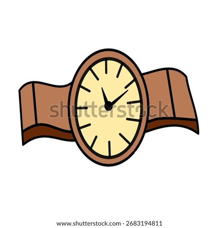 watch time object cartoon illustration useful for count down time related projects