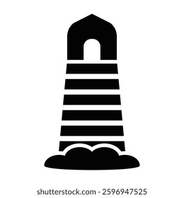 Watch Tower Glyph Icon Design For Personal And Commercial Use
