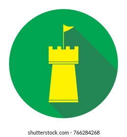 watch tower icon with long shadow