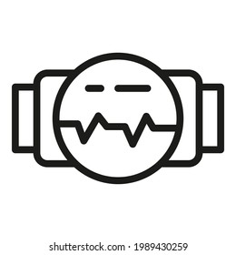 Watch tracker icon. Outline Watch tracker vector icon for web design isolated on white background