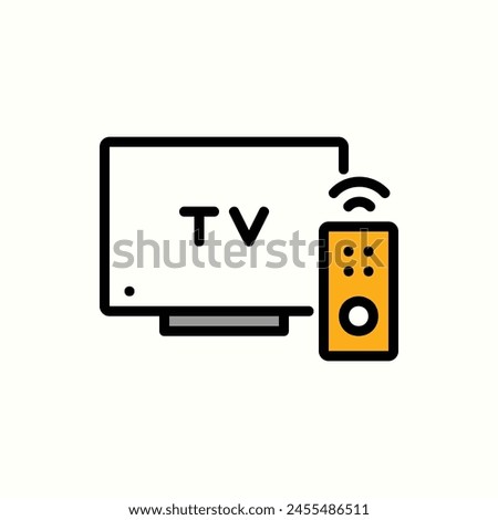 watch tv icon, isolated icon in light background, perfect for website, blog, logo, graphic design, social media, UI, mobile app
