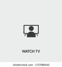 icono de la televisión. vectores de televisión de visualización en fondo gris