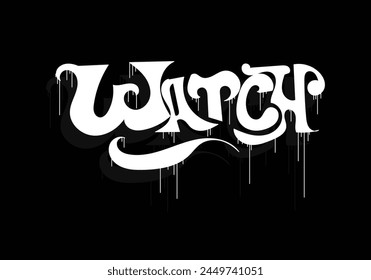 WATCH typography word template design
