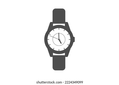 Watch vector black color on white background