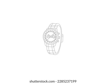 watch vector design and illustration. watch vector design outline. watch vector art, icon, and vector images