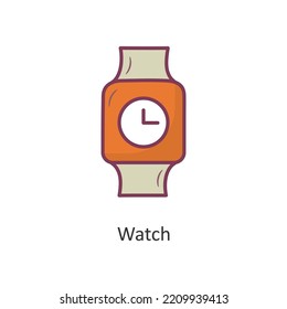 Ilustración de diseño de iconos de contorno del vector Watch. Símbolo de entrenamiento en fondo blanco Archivo EPS 10
