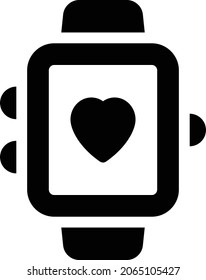 icono plano de glifo vector de reloj