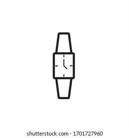 Watch vector icon, alarm clock icon vector isolated illustration.