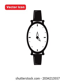 watch vector icon black isolated
