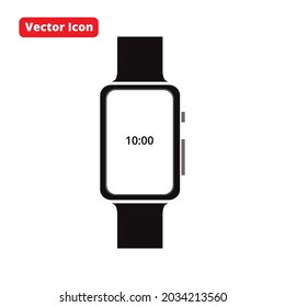 watch vector icon black isolated
