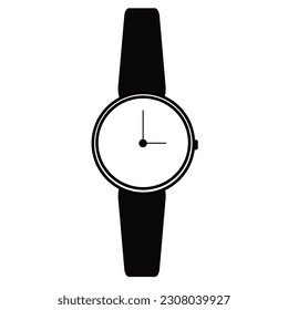 Watch vector icon. Hand pulse clock, wristwatch timer. Vector illustration.