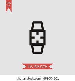 Watch vector icon, illustration symbol