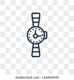 Watch vector icon isolated on transparent background, Watch logo concept
