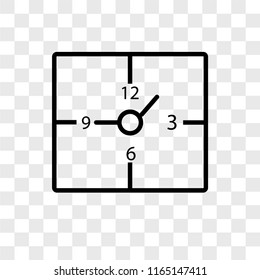 Watch vector icon isolated on transparent background, Watch logo concept