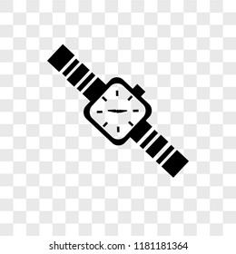 Watch vector icon isolated on transparent background, Watch logo concept