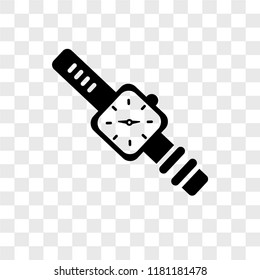 Watch vector icon isolated on transparent background, Watch logo concept