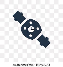 Watch vector icon isolated on transparent background, Watch transparency concept can be used web and mobile