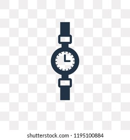 Watch vector icon isolated on transparent background, Watch transparency concept can be used web and mobile