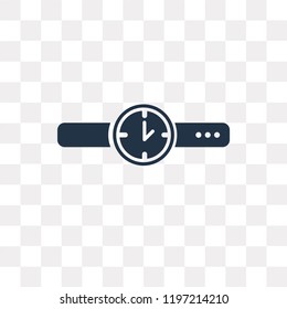 Watch vector icon isolated on transparent background, Watch transparency concept can be used web and mobile