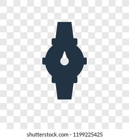 Watch vector icon isolated on transparent background, Watch transparency logo concept