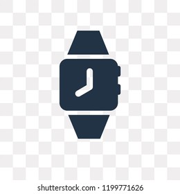Watch vector icon isolated on transparent background, Watch transparency concept can be used web and mobile