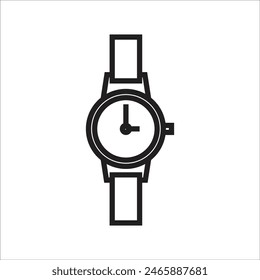 Plantilla de línea de icono de Vector de reloj