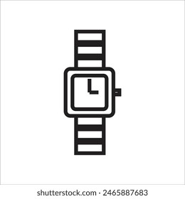 watch vector icon line template